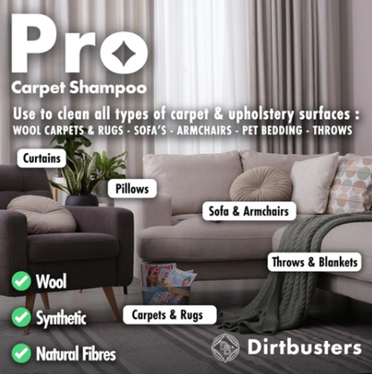 Dirtbusters Pro Carpet Cleaner Shampoo, Deep Clean & Neutralise
