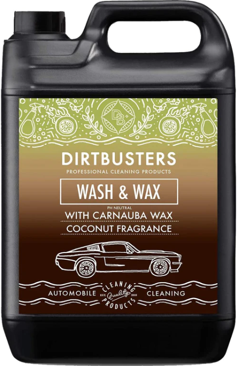 Dirtbusters Car Coconut Wash & Wax Shampoo, Ph Neutral With Carnauba Wax