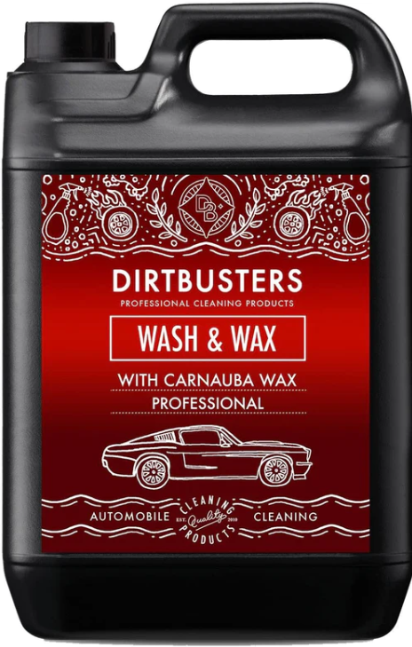 Dirtbusters Car Wash & Wax Shampoo, With Carnauba Wax