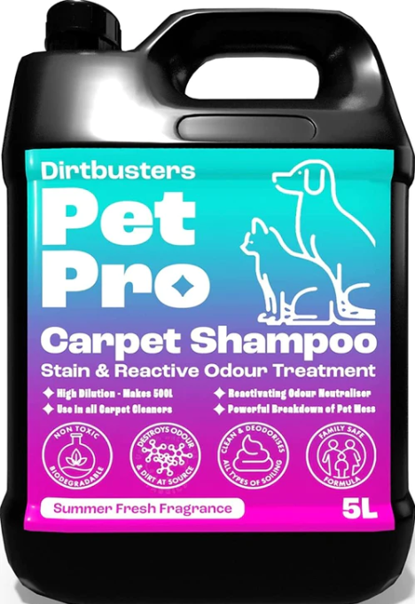 Dirtbusters Pet Pro Shampoo, Cleaning Solution to Remove Dog & Cat Urine