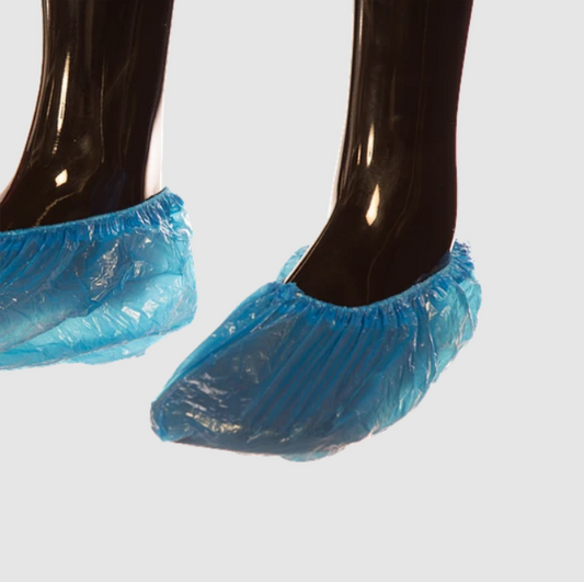 Cobre Sapatos de Polietileno Azul - 100 Unidades